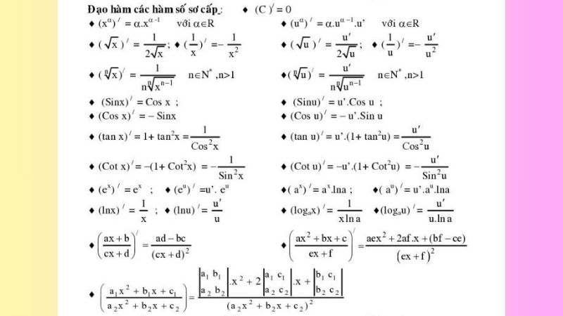 đạo hàm logarit 12